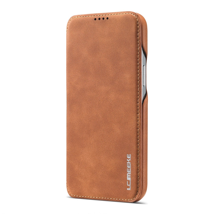 For iPhone 12 Pro Max LC.IMEEKE Hon Ancient Series Horizontal Flip Leather Case with Holder & Card Slot(Brown) - iPhone 12 Pro Max Cases by LC.IMEEKE | Online Shopping South Africa | PMC TechLife | Buy Now Pay Later Mobicred