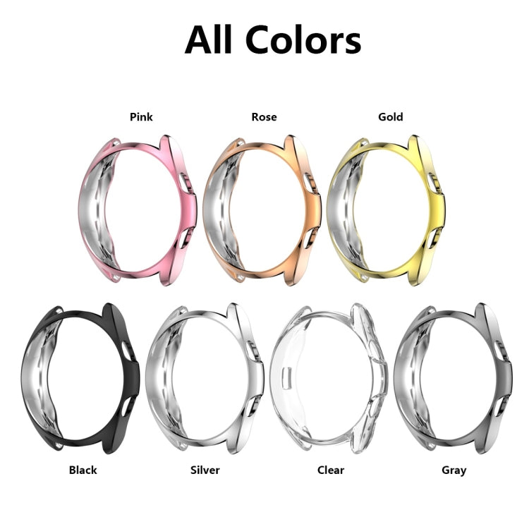 For Samsung Galaxy Watch 3 41mm Electroplating Hollow Half-pack TPU Protective Case(Silver) - Watch Cases by ENKAY | Online Shopping South Africa | PMC TechLife | Buy Now Pay Later Mobicred