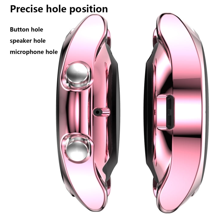 For Samsung Galaxy Watch 3 45mm Electroplating Hollow Half-pack TPU Protective Case(Fink) - Watch Cases by ENKAY | Online Shopping South Africa | PMC TechLife | Buy Now Pay Later Mobicred