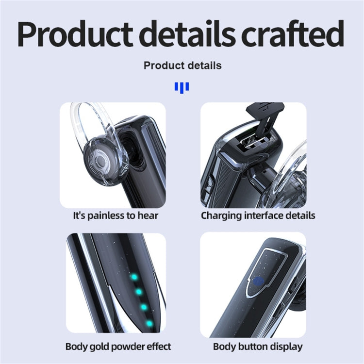 ME-3 Bluetooth 5.0 Business Style Touch Switch Bluetooth Earphone(Silver) - Bluetooth Earphone by PMC Jewellery | Online Shopping South Africa | PMC Jewellery