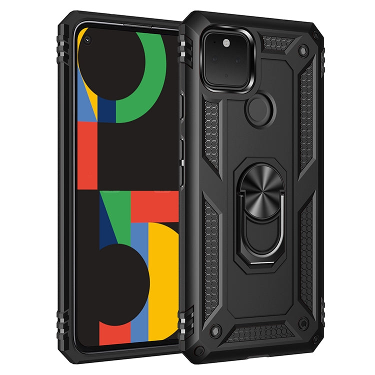 For Google Pixel 5 Shockproof TPU + PC Protective Case with 360 Degree Rotating Holder(Black) - free shipping - PMC TechLife - Order now!