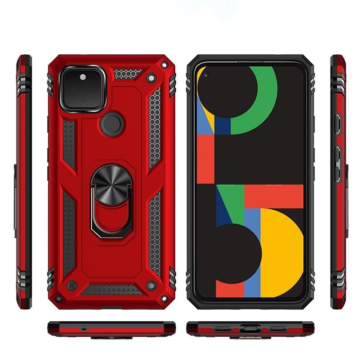 For Google Pixel 5 Shockproof TPU + PC Protective Case with 360 Degree Rotating Holder(Black) - free shipping - PMC TechLife - Order now!