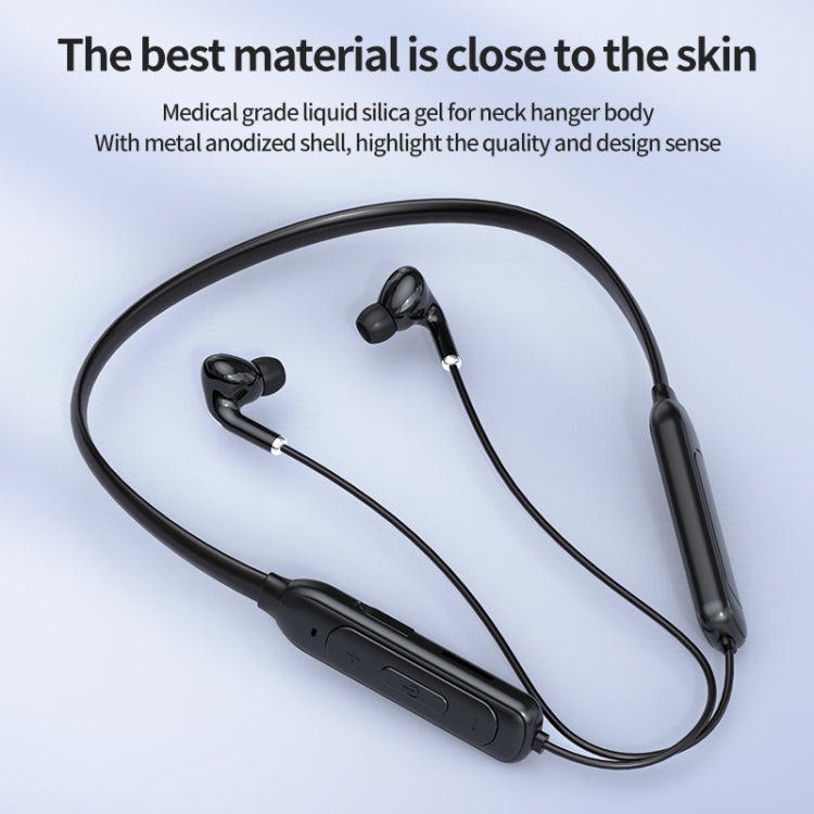 M60 8D Surround Sound Wireless Neck-mounted 5.1 Bluetooth Earphone Support TF Card MP3 Mode(White) - Neck-mounted Earphone by PMC TechLife | Online Shopping South Africa | PMC TechLife