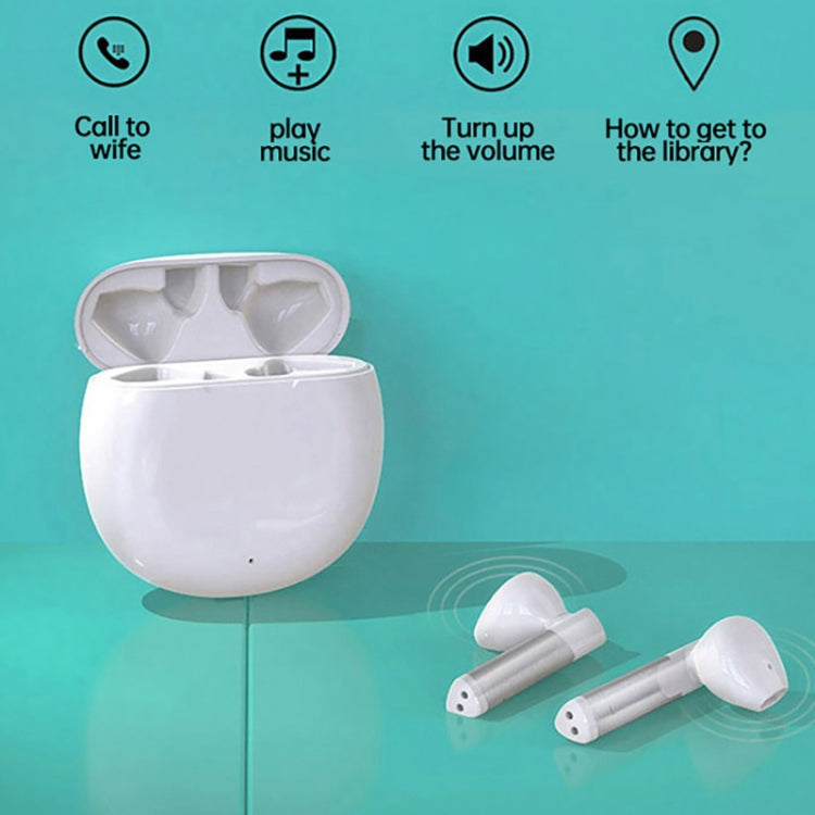 Fineblue J3 Pro TWS 5.0 Wireless Two Ear Bluetooth Headset with 650mAh Charging Cabin & Support Language Wakeup(White) - TWS Earphone by Fineblue | Online Shopping South Africa | PMC Jewellery | Buy Now Pay Later Mobicred