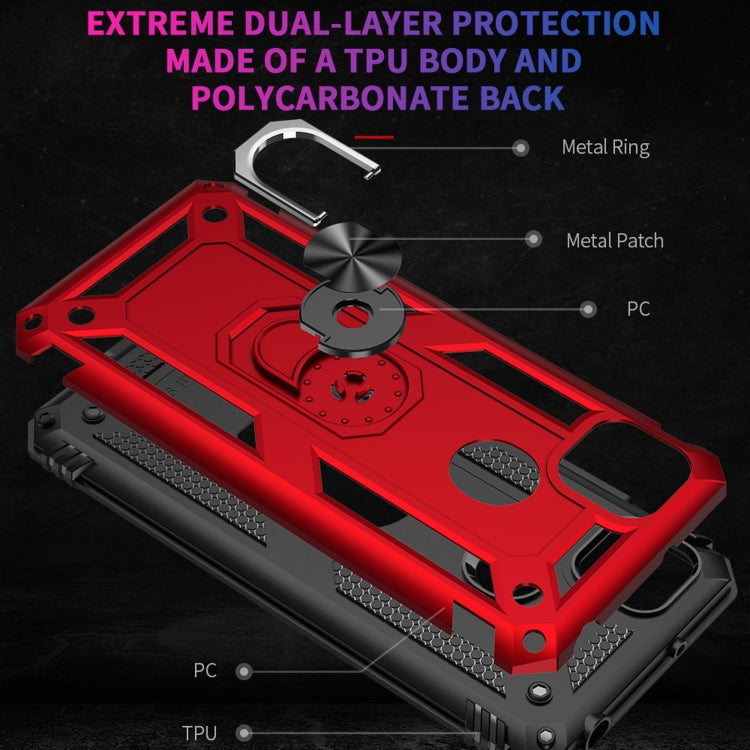 For Xiaomi Redmi 9C Shockproof TPU + PC Protective Case with 360 Degree Rotating Holder(Black) - Xiaomi Cases by PMC TechLife | Online Shopping South Africa | PMC TechLife | Buy Now Pay Later Mobicred