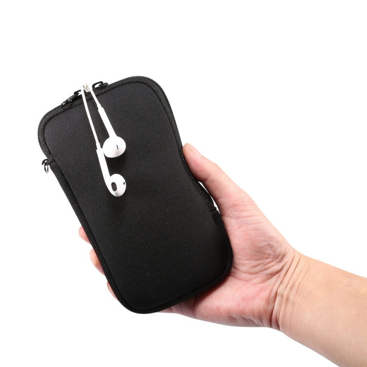 Universal Elasticity Zipper Protective Case Storage Bag with Lanyard For 6.7-6.9 inch Smart Phones(Black) - iPhone 12 Pro Max Cases by PMC TechLife | Online Shopping South Africa | PMC TechLife | Buy Now Pay Later Mobicred