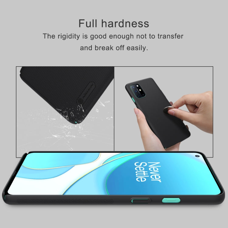 For OnePlus 8T NILLKIN Frosted Concave-convex Texture PC Protective Case(Black) - OnePlus Cases by NILLKIN | Online Shopping South Africa | PMC Jewellery