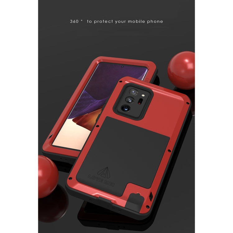 For Samsung Galaxy Note 20 Ultra LOVE MEI Metal Shockproof Waterproof Dustproof Protective Case without Glass(Black) - Galaxy Note20 Ultra Cases by LOVE MEI | Online Shopping South Africa | PMC TechLife | Buy Now Pay Later Mobicred