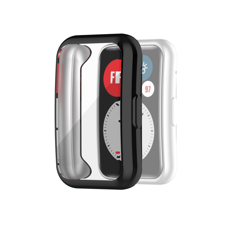 For Huawei Watch Fit Full Coverage TPU Protective Case Cover(Black) - Watch Cases by PMC TechLife | Online Shopping South Africa | PMC TechLife | Buy Now Pay Later Mobicred