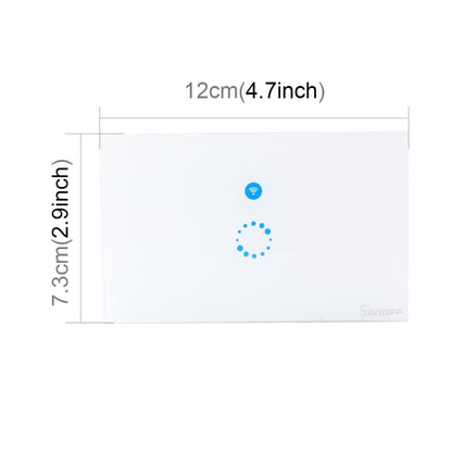 Sonoff  Touch 120mm 1 Gang Tempered Glass Panel Wall Switch Smart Home Light Touch Switch, Compatible with Alexa and Google Home, AC 90V-250V 400W 2A - Smart Socket by PMC Jewellery | Online Shopping South Africa | PMC Jewellery