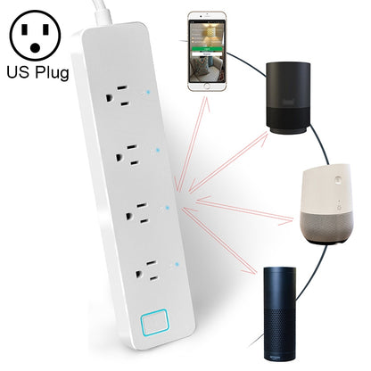 10A Home Smart WiFi Power Strip Surge Protector 4 Outlet Wireless Power Extension Socket, Support APP Operation & Timing Switch, US Plug - Smart Socket by PMC Jewellery | Online Shopping South Africa | PMC Jewellery