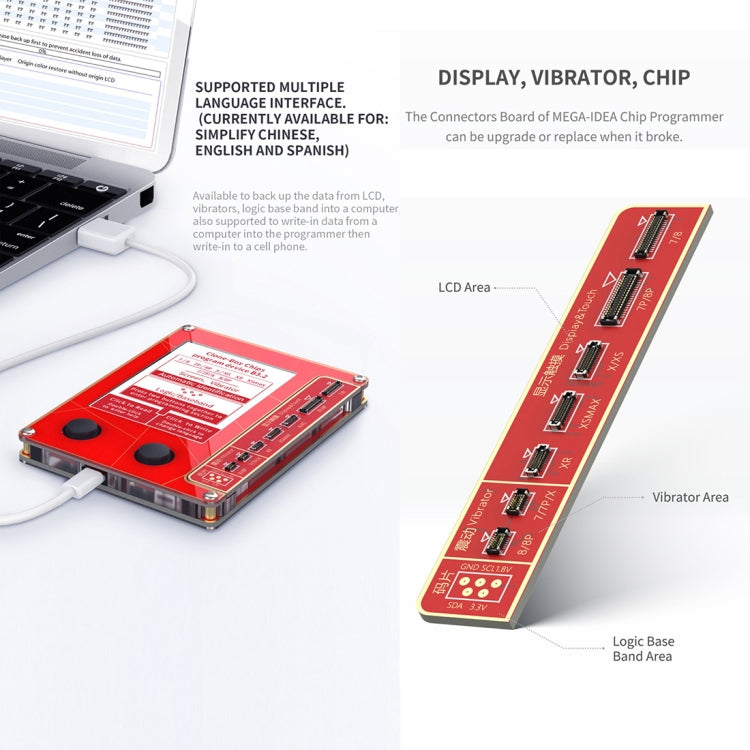 Chip Programmer LCD Screen True Tone Repair Programmer for iPhone 7 / 8 / XR /XS / XS Max Data Transfer - free shipping - PMC TechLife - Order now!