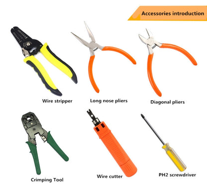 JAKEMY PS-P15 16 in 1 Professional LAN Network Kit Crimper Cable Wire Stripper Cutter Pliers Screwdriver Tool - Lan Cable and Tools by JAKEMY | Online Shopping South Africa | PMC Jewellery | Buy Now Pay Later Mobicred