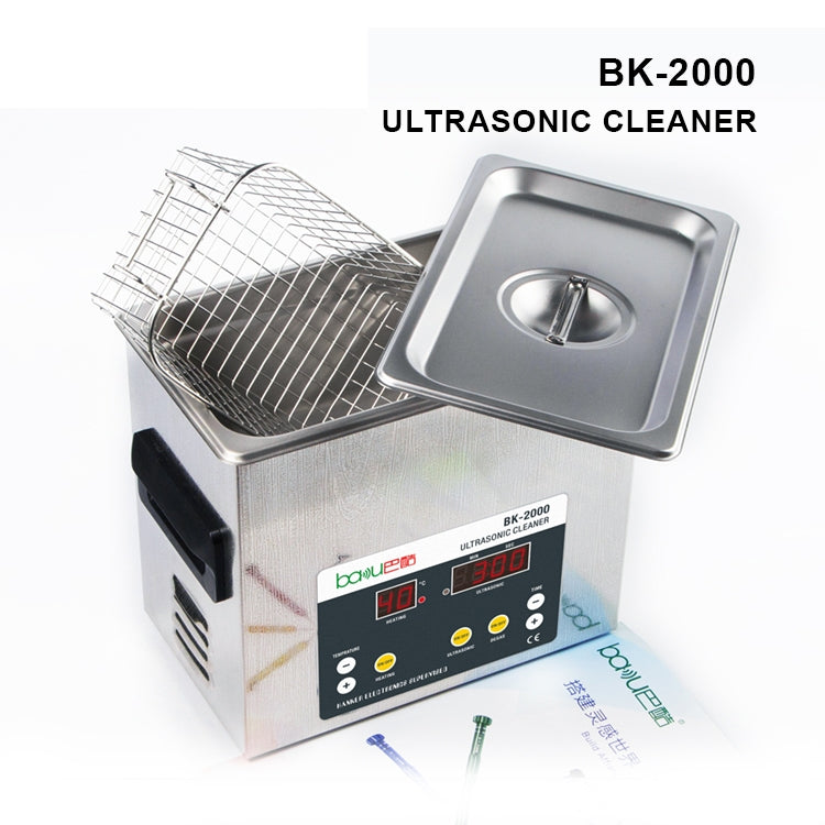 BAKU BK-2000 120W 3.36L LCD Display Heating Ultrasonic Cleaner with Basket, AC 220V, EU Plug - Ultrasonic Cleaner by BAKU | Online Shopping South Africa | PMC Jewellery | Buy Now Pay Later Mobicred