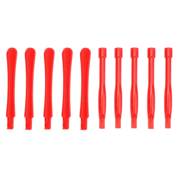 10 PCS Mobile Phone Repair Tool Spudgers (5 PCS Round + 5 PCS Square)(Red) - Crowbar by PMC TechLife | Online Shopping South Africa | PMC TechLife