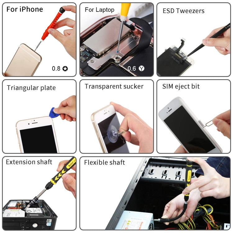 Kaisi 3801 38 in 1 Multifunctional Computer Phone Repair Tool Set - free shipping - PMC TechLife - Order now!