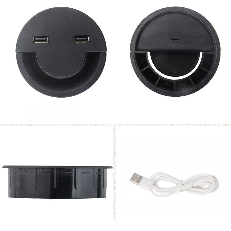 60mm Desktop Outlet USB Cable Wire Hole Cover Round Winder Holder - Cable Organizer by PMC TechLife | Online Shopping South Africa | PMC TechLife