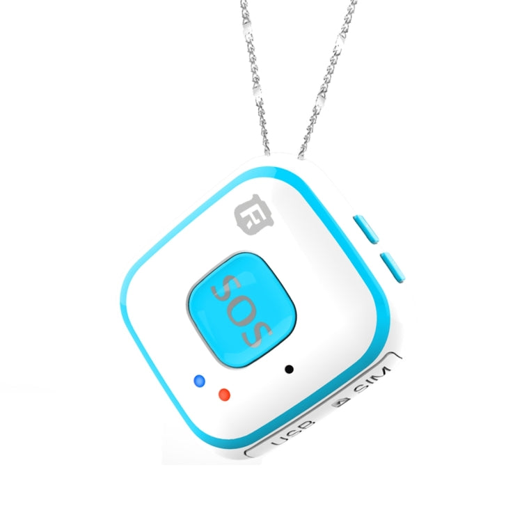 REACHFAR V28 Necklace Style GSM Mini LBS WiFi AGPS Tracker SOS Communicator(Blue) - Personal Tracker by REACHFAR | Online Shopping South Africa | PMC Jewellery | Buy Now Pay Later Mobicred