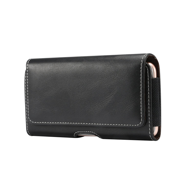 Men Lambskin Texture Multi-functional Universal Mobile Phone Waist Pack Leather Case for 6.9 Inch or Below Smartphones(Black) - Huawei Cases by PMC TechLife | Online Shopping South Africa | PMC TechLife