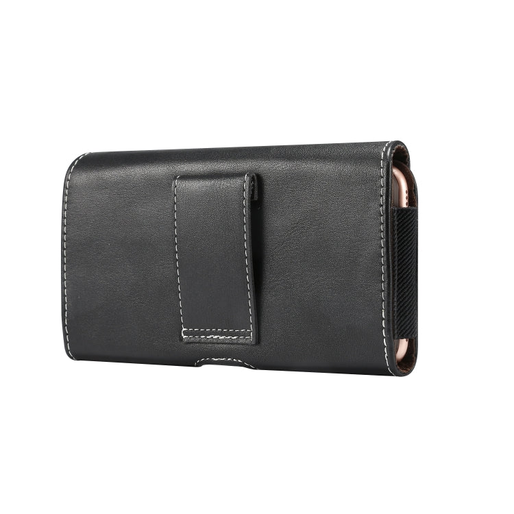 Men Lambskin Texture Multi-functional Universal Mobile Phone Waist Pack Leather Case for 6.9 Inch or Below Smartphones(Black) - Huawei Cases by PMC TechLife | Online Shopping South Africa | PMC TechLife