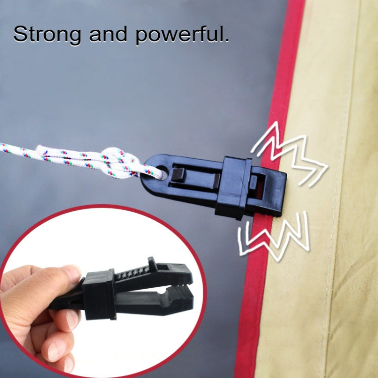 20 PCS Outdoor Tent Awnings Windproof Fixing Clip Multifunctional Wind Rope Buckle (Black) - Tents & Accessories by PMC TechLife | Online Shopping South Africa | PMC TechLife | Buy Now Pay Later Mobicred