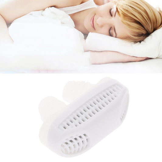 2 in 1 ABS Silicone Anti Snoring Air Purifier (White) - Anti Snoring Tools by PMC Jewellery | Online Shopping South Africa | PMC Jewellery