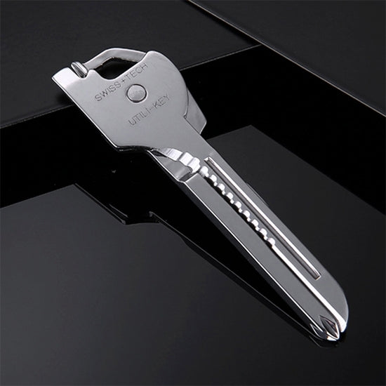 SWISS+TECH Stainless Steel 6 in 1 Multi-function Outdoor Key Chain, Foldable Mini Tools Key Ring - Mountaineering Outfit by PMC TechLife | Online Shopping South Africa | PMC TechLife