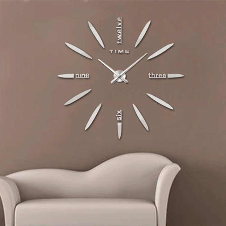 Bedroom Home Decor Large 3D Mirror DIY Wall Sticker Clock, Size: 100*100cm(Silver) - free shipping - PMC TechLife - Order now!