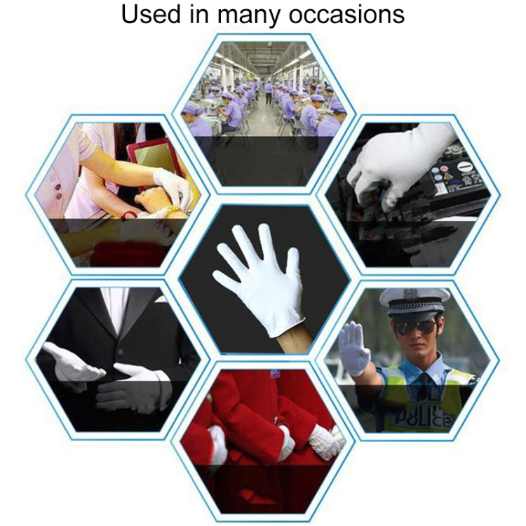 12 Pairs Pure Cotton Working Gloves, Medium Thick Size：Free Size - Safety Gloves by PMC Jewellery | Online Shopping South Africa | PMC Jewellery | Buy Now Pay Later Mobicred