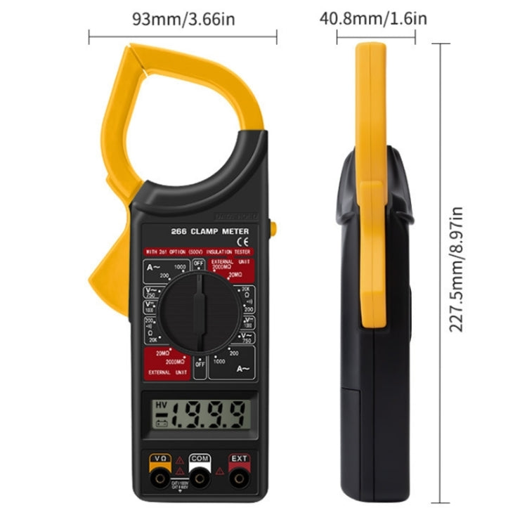 ANENG 266X Automatic High-Precision Clamp Multimeter with Buzzer (Yellow) - free shipping - PMC TechLife - Order now!