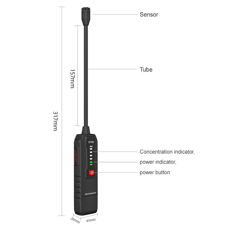 HABOTEST HT66 Combustible Gas Detector Natural Gas Leak Detector - Gas Monitor by HABOTEST | Online Shopping South Africa | PMC Jewellery | Buy Now Pay Later Mobicred