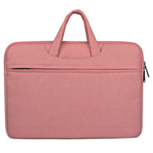 Breathable Wear-resistant Shoulder Handheld Zipper Laptop Bag, For 15.6 inch and Below Macbook, Samsung, Lenovo, Sony, DELL Alienware, CHUWI, ASUS, HP (Pink) - 15.6 - 17 inch by PMC Jewellery | Online Shopping South Africa | PMC Jewellery