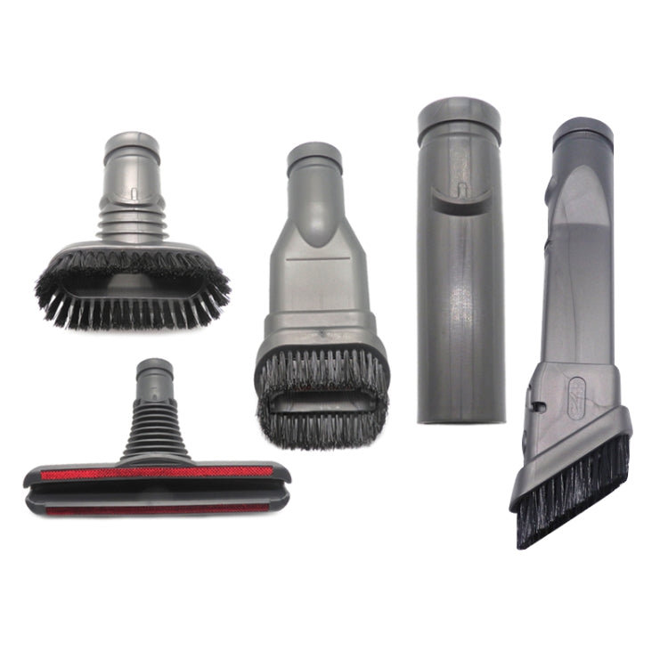XD974 5 in 1 Round Brush + 2 x Stiff Brush  + Bed Brush + Connector for Dyson Vacuum Cleaner Parts Kits - Dyson Accessories by PMC Jewellery | Online Shopping South Africa | PMC Jewellery