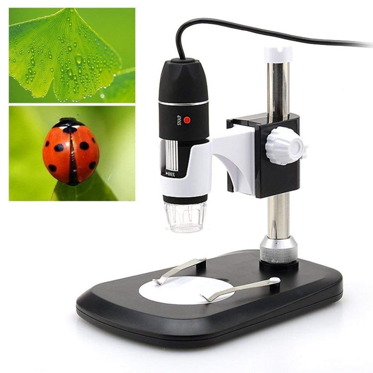 DMS-MDS800 40X-1600X Magnifier 2.0MP Image Sensor USB Digital Microscope with 8 LEDs & Professional Stand - free shipping - PMC TechLife - Order now!