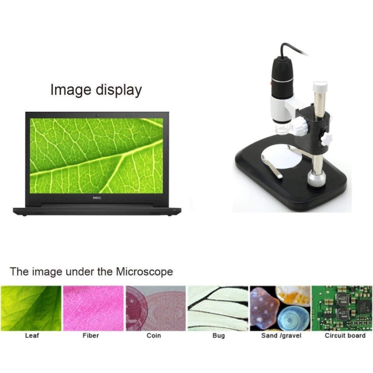 DMS-MDS800 40X-1600X Magnifier 2.0MP Image Sensor USB Digital Microscope with 8 LEDs & Professional Stand - free shipping - PMC TechLife - Order now!