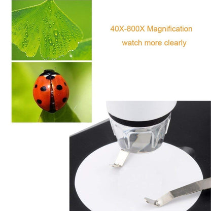 DMS-MDS800 40X-1600X Magnifier 2.0MP Image Sensor USB Digital Microscope with 8 LEDs & Professional Stand - Digital Microscope by PMC Jewellery | Online Shopping South Africa | PMC Jewellery | Buy Now Pay Later Mobicred