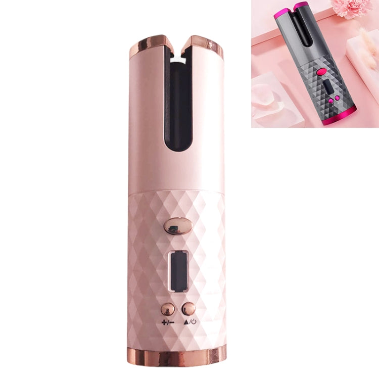 USB Charging Automatic Hair Curler Portable Mini Wireless Multi-function Curling Iron with LCD Display (Pink) - Hair Curler by PMC TechLife | Online Shopping South Africa | PMC TechLife