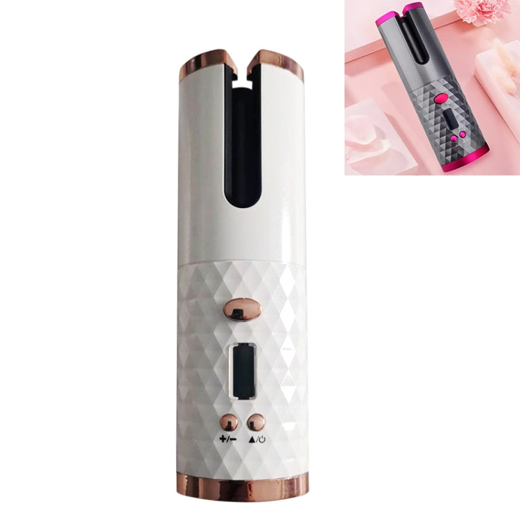 USB Charging Automatic Hair Curler Portable Mini Wireless Multi-function Curling Iron with LCD Display (White) - Hair Curler by PMC TechLife | Online Shopping South Africa | PMC TechLife | Buy Now Pay Later Mobicred