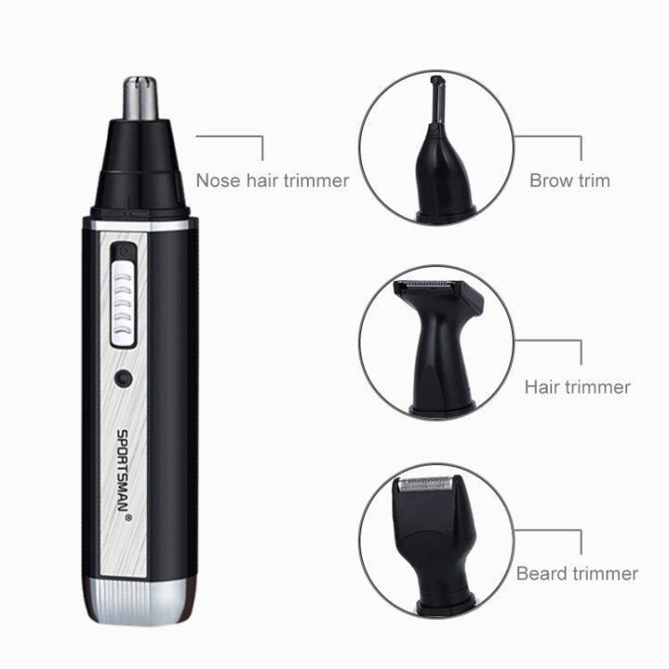 SPORTSMAN Four-in-one Rechargeable Ear Nose Trimmer Electric Shaver Beard Face Eyebrows Hair Trimmer For Men, US Plug(Black, 110V) - Electric Shavers by SPORTSMAN | Online Shopping South Africa | PMC Jewellery