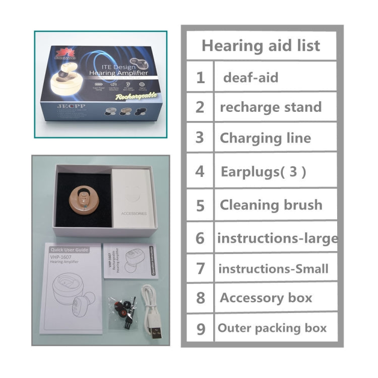 KAIXINWEI VHP-601 DC3.7V In-ear Bluetooth Hearing Aid Sound Amplifier (White) - Hearing Aids by PMC TechLife | Online Shopping South Africa | PMC TechLife