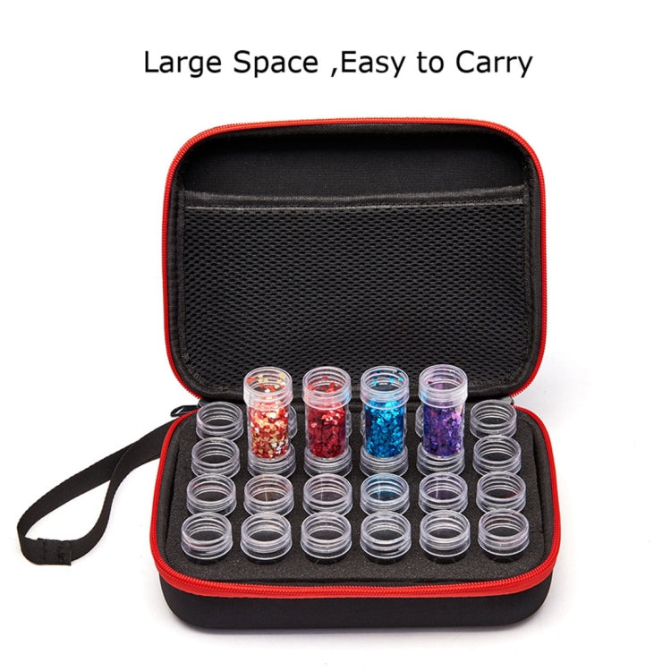 24 Bottles Diamond Painting Accessories Container Storage Bag Box Carry Case Diamond Embroidery Tools Handbag, without Bottles - Storage Boxes by PMC Jewellery | Online Shopping South Africa | PMC Jewellery