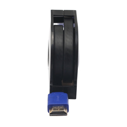 1.8m HDMI 1.4 (1080P) Gold Plated Connectors HDMI Male to HDMI Male Retractable Flat Cable (Black) - Cable by PMC Jewellery | Online Shopping South Africa | PMC Jewellery