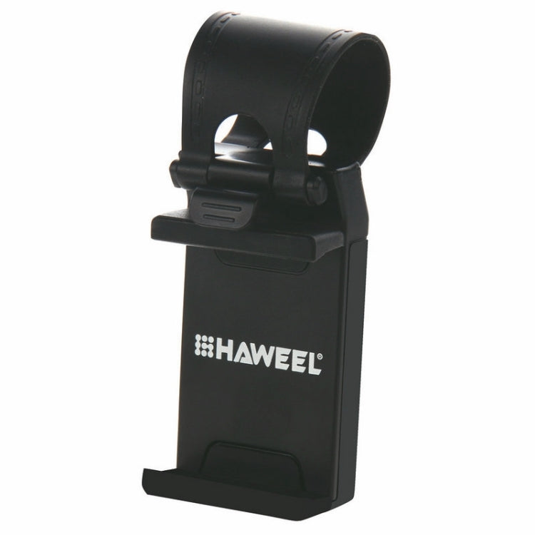 [HK Warehouse] HAWEEL Universal Car Steering Wheel Phone Mount Holder(Black) - Car Holders by HAWEEL | Online Shopping South Africa | PMC TechLife