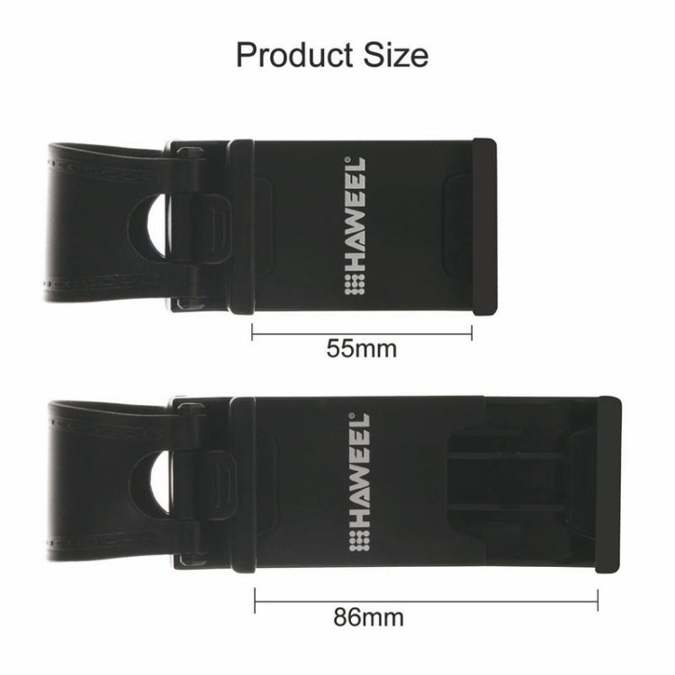 [HK Warehouse] HAWEEL Universal Car Steering Wheel Phone Mount Holder(Black) - Car Holders by HAWEEL | Online Shopping South Africa | PMC TechLife