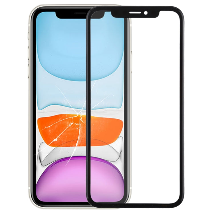Front Screen Outer Glass Lens with Frame & OCA Optically Clear Adhesive for iPhone 11(Black) - free shipping - PMC TechLife - Order now!