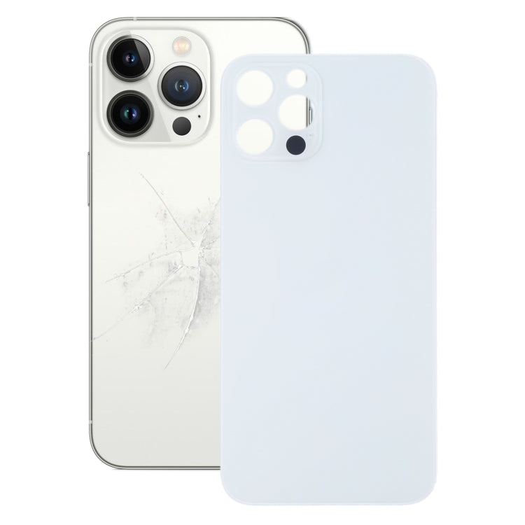 Easy Replacement Big Camera Hole Glass Back Battery Cover for iPhone 13 Pro Max(White) - Back Cover by PMC Jewellery | Online Shopping South Africa | PMC Jewellery