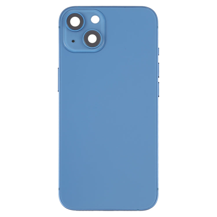 For iPhone 13 Battery Back Cover with Side Keys & Card Tray & Power + Volume Flex Cable & Wireless Charging Module(Blue) - Back Cover by PMC TechLife | Online Shopping South Africa | PMC TechLife