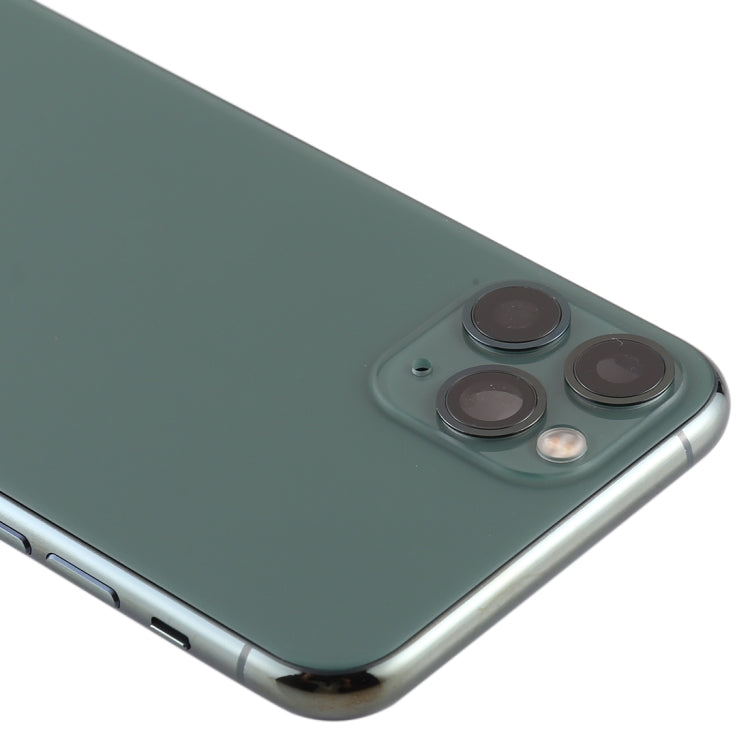 Battery Back Cover (with Side Keys & Card Tray & Power + Volume Flex Cable & Wireless Charging Module) for iPhone 11 Pro Max(Green) - Back Cover by PMC TechLife | Online Shopping South Africa | PMC TechLife