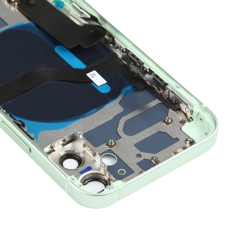 Battery Back Cover Assembly (with Side Keys & Speaker Ringer Buzzer & Motor & Camera Lens & Card Tray & Power Button + Volume Button + Charging Port & Wireless Charging Module) for iPhone 12 Mini(Green) - Back Cover by PMC TechLife | Online Shopping South Africa | PMC TechLife | Buy Now Pay Later Mobicred