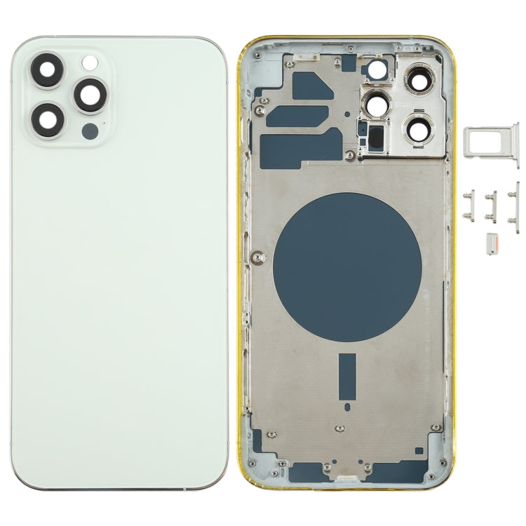 Back Housing Cover with SIM Card Tray & Side keys & Camera Lens for iPhone 12 Pro Max(White) - Back Cover by PMC TechLife | Online Shopping South Africa | PMC TechLife